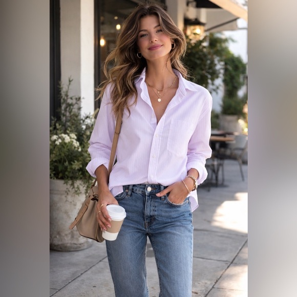 Frank & Eileen Tops - Frank & Eileen Light Lavender Button-Up Shirt